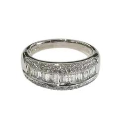 最終値下げ バゲットカット ダイヤ1.52ct K18 リング - メルカリ