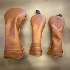 OOWLS 本革風 ヘッドカバー 3点セット　美品