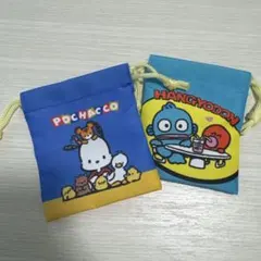 サンリオ キャラクターズ プチ巾着 ハンギョドン　ポチャッコ