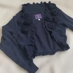 ANNA SUI mini 120 130 ネイビー カーディガン M ボレロ