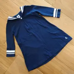 プチバトー　ネイビー セーラー襟 ワンピース　18m/81cm