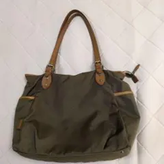 MARGARET HOWELL idea レザーナイロントートバッグ／ カーキのサムネイル