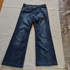 BRAPPERSダークブルー ワイドレッグ デニムパンツサイズF