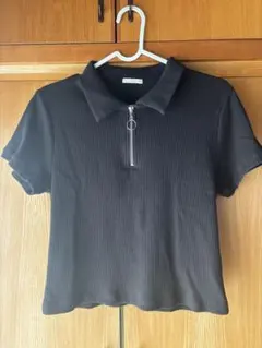 GU リブハーフジップコンパクトT（半袖）XL