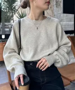 チャオパニックティピー　スウェットライクボリュームスリーブニット