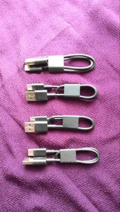 USB typeCケーブル 4本セット ブラック