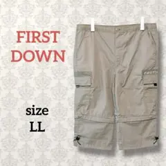 ファーストダウン【LL】タグ付き クロップドカーゴパンツ 大きめ ウエストゴム