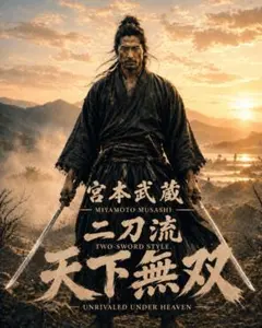 宮本武蔵（Miyamoto musashi)　二刀流　剣豪シリーズ　卓上スタンド