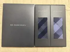 新品　BURBERRY ネイビー系ハンカチ2枚セット