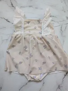 90サイズ 女の子水着　スイムウェア　オールインワン　花柄
