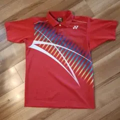 YONEX ポロシャツ レッド ストライプ　テニスウェア