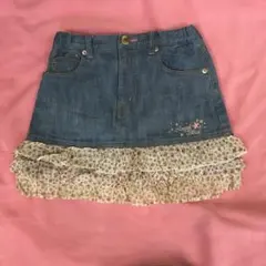 夏物最終値下げ！　エンジェルブルーデニムスカート140美品
