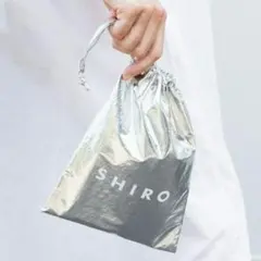 【新品】SHIRO シルバー 巾着ポーチ 1枚のサムネイル