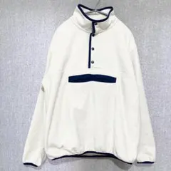 美品✦GU マイクロフリースビッグプルオーバー M アイボリー 男女兼用