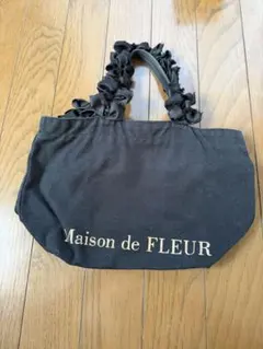 Maison de FLEUR ブラック トートバッグ