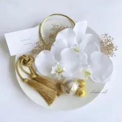 ♡ 胡蝶蘭髪飾り♡ 結婚式 ウエディング 前撮り 卒業式 成人式　Flo-h.3