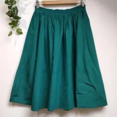 良品 ROPÉ PICNIC グリーン フレアスカート М ミモレ丈