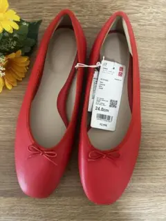 UNIQLO コンフィールタッチフラットシューズ 24cm オレンジのサムネイル