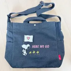 美品✨ROOTOTE × スヌーピー 2WAY トート ショルダーバッグ グレー