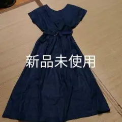 大人気のベルト付きロングワンピース Vネック マキシワンピース　B103