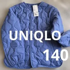 新品未使用★ウォームパデットウォッシャブルジャケット★140ブルー