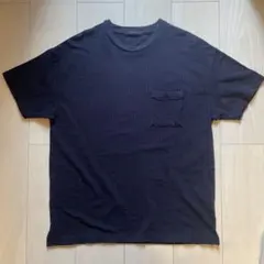 コムサイズム　ネイビーTシャツ　織柄