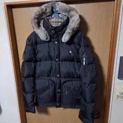 バーバリーブラックレーベル　リアルファー　ダウンジャケット