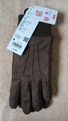 UNIQLO ユニクロ ヒートテック手袋 スウェードタッチ M ブラウン