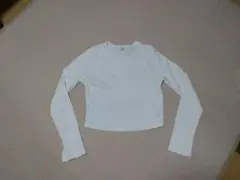 雪さま専用　GU ホワイト リブ 長袖トップス