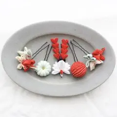 372. 髪飾り 藤下がり 鶴 花 和玉 着物 子供 女の子 七五三