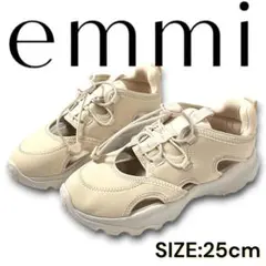 25cm emmi 定1.7万 程よい抜け感 ボンディング スニーカー サンダルのサムネイル
