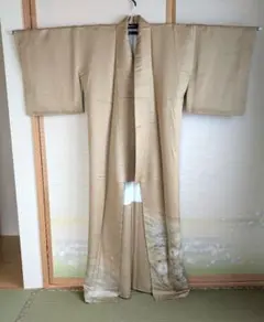 【久保田一竹】落款あり 未使用品 きもの ゴールド系のサムネイル