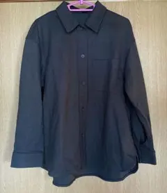 ユニクロ UNIQLO ブラッシュドジャージーシャツジャケット ダークグリーン