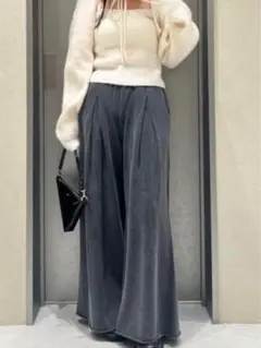 フレイアイディー　スウェットタックワイドパンツ fray i.d 店頭即完売　S