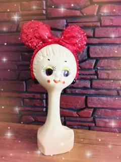 【ディズニー】ミニーマウス◆スパンコール◆カチューシャ◆レッド