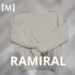 RAMIRALベージュ ニットセーター 【M】 海外製　一点物　シンプル　定番