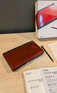 【動作確認済】箱・説明書付 ニンテンドーDS Lite クリムゾンブラック 本体
