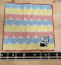ハンカチタオル　タオルハンカチ　スヌーピー　中古　洗濯済み