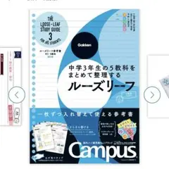 学研 ルーズリーフ参考書 中3 5教科 改訂版のサムネイル