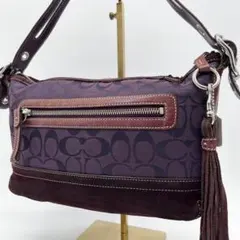 良品 OLD COACH ONE SHOULDER BAG SUEDE 9363