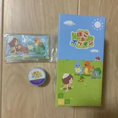 ぽこあポケモン イオン特典ガラスキャニスター　マステ　アクリルジオラマ 3点