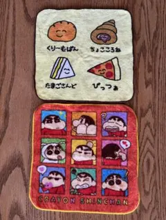 クレヨンしんちゃん　コンビニおえかきさん ハンカチタオル2枚セット