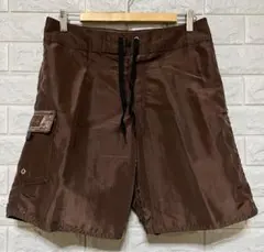 m513◆USA製◆QUIKSILVER◆メンズハーフパンツ◆ブラウン◆