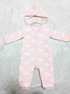 韓国 absorba ロンパース 帽子 セット ピンク 80cm