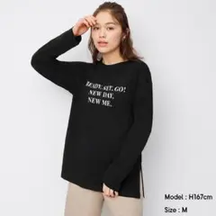 GU グラフィックロングスリーブTシャツ M