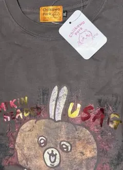 ちいかわ ちいかわパーク Tシャツ カボチャなうさぎ チャコール XL