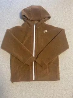NIKE ブラウン　ボア　アウター　裏面刺繍ロゴ
