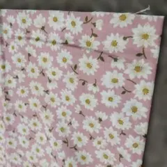 コットン生地 小花柄 ピンク系　新品　110×41cm　シーチング