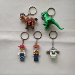 トイ・ストーリー　レゴ キーホルダー　ウッディ　バズ　レックス　ジェシー　セット