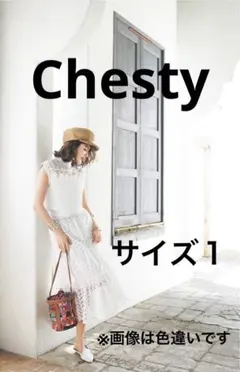 ★美品　Chesty チェスティ　レースロングスカート　サイズ１　黒　ブラックのサムネイル